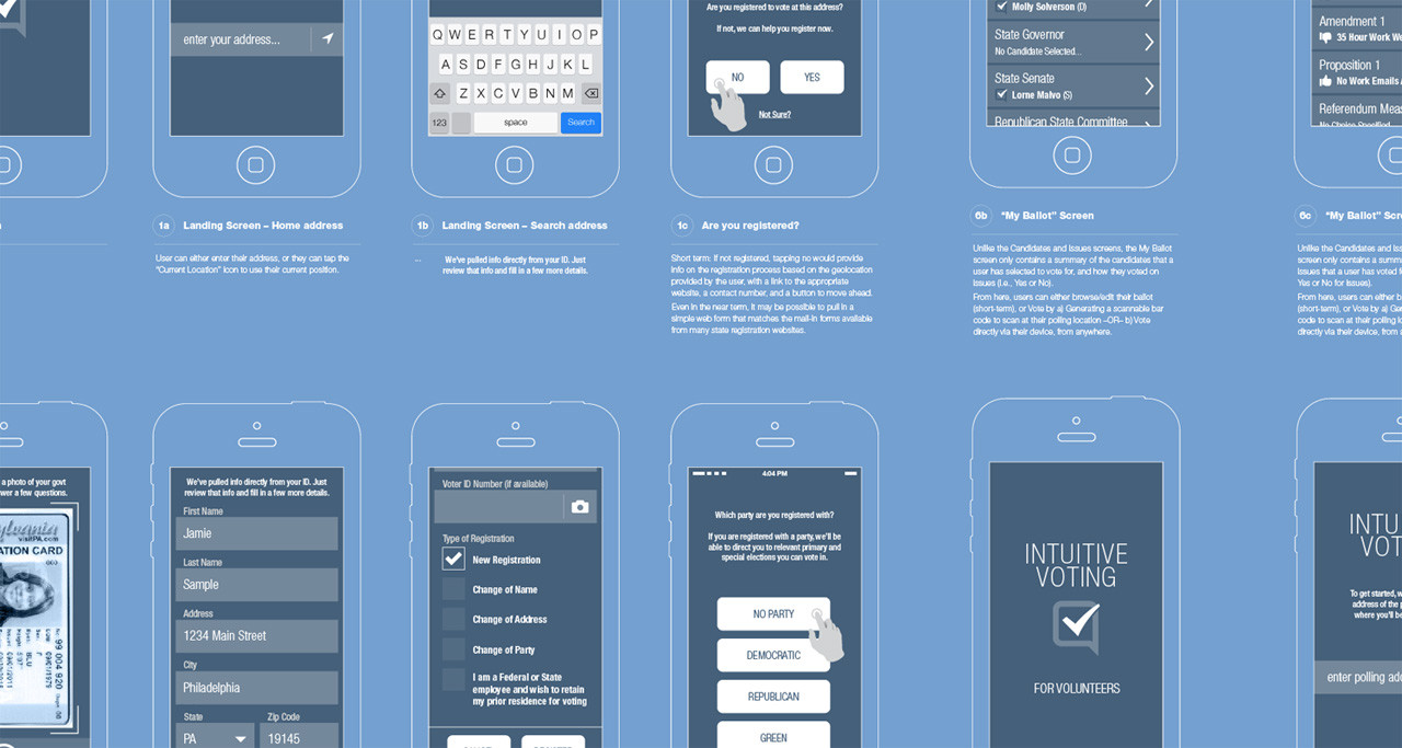 Blueprint style wireframes cropped tightly